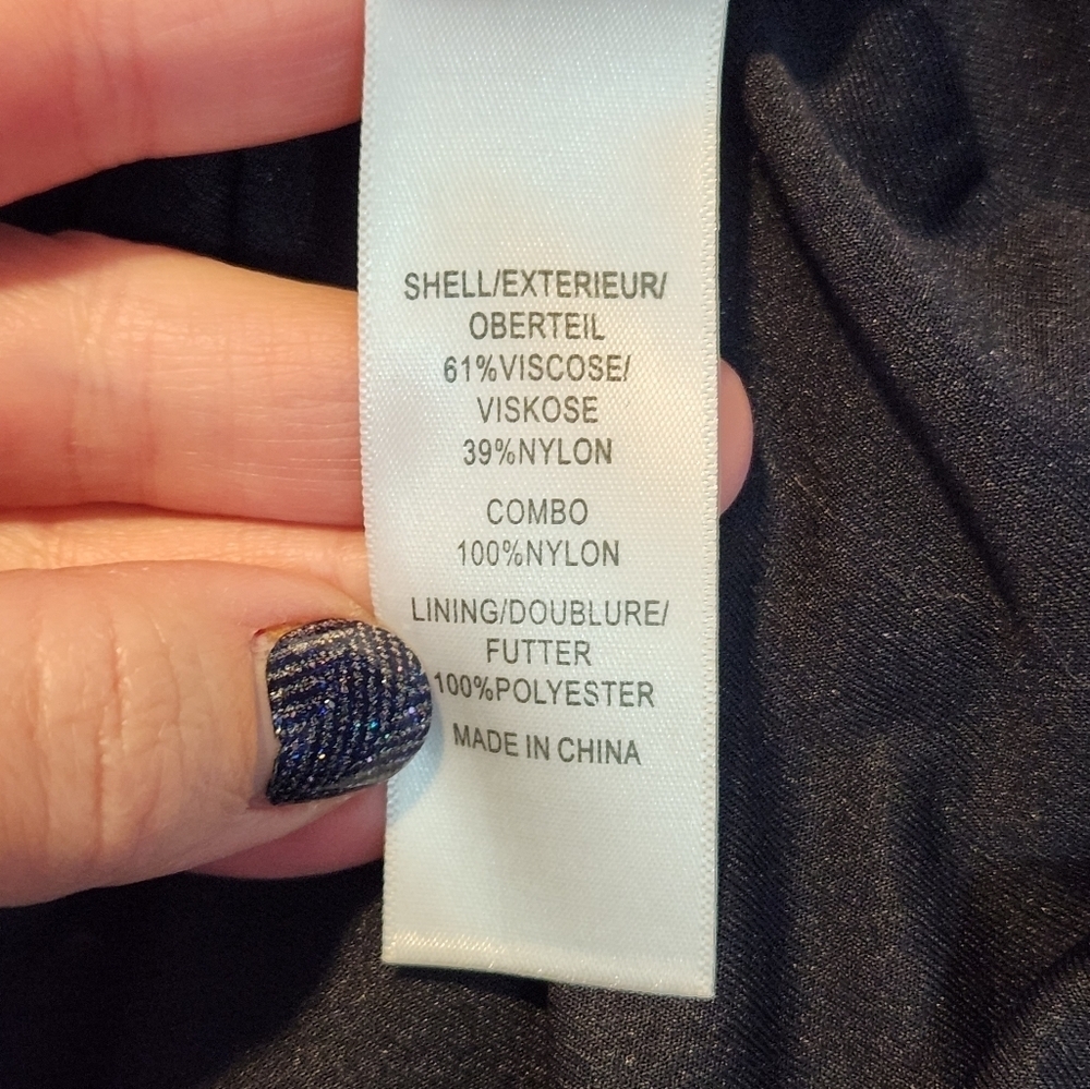 Adrianna Papell Cap Sleeve Full Lace Flared Cocktail Dress Navy Blue, Size 10 - Picture 11 of 11